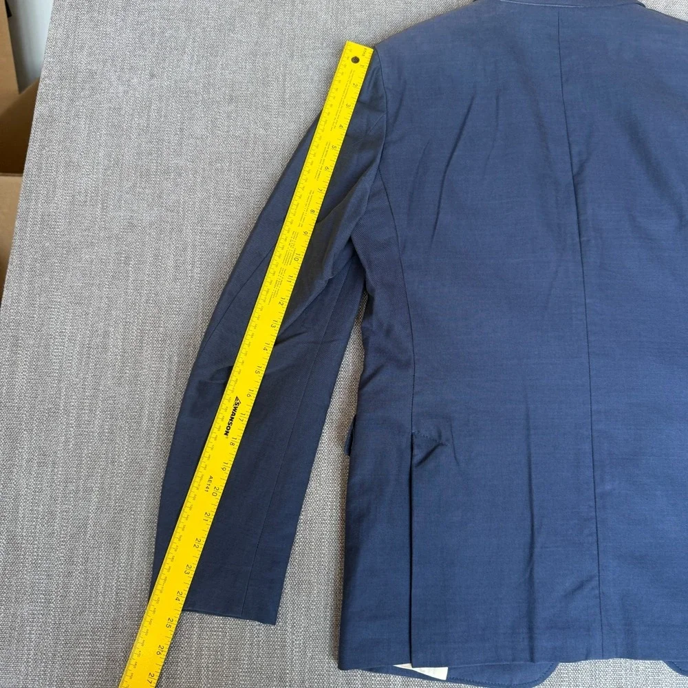 Gant Rugger New Haven Blazer Jacket Mens 38 Blue Lined Single Breasted Formal